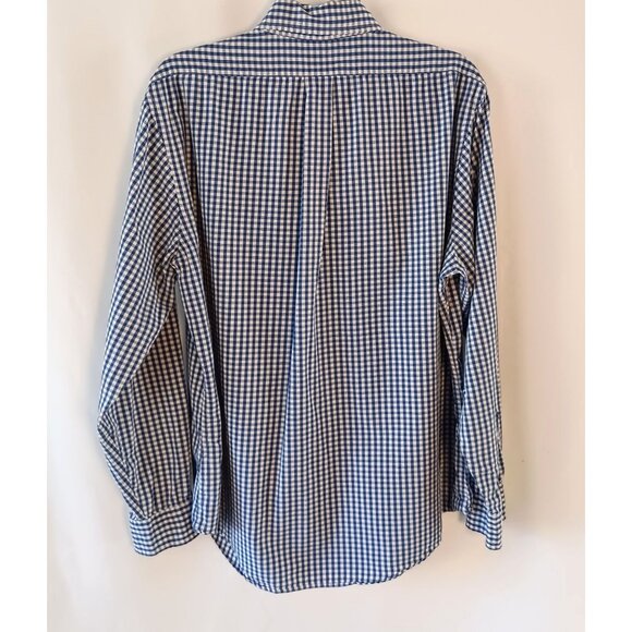Brooks Brothers Regent L Blue Check Long Sleeve Button Down 100% Cotton Shirt - Picture 2 of 5